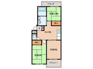 車コ－ポラスの物件間取画像